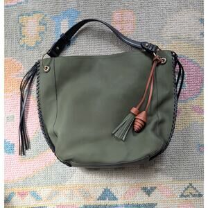 Anthropologie Olive Green Leather Shoulder Bag / Handbag